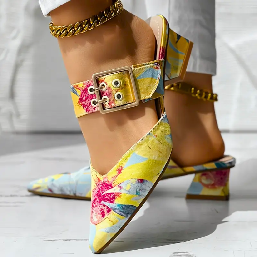 Lana | Floral Coloured Heel