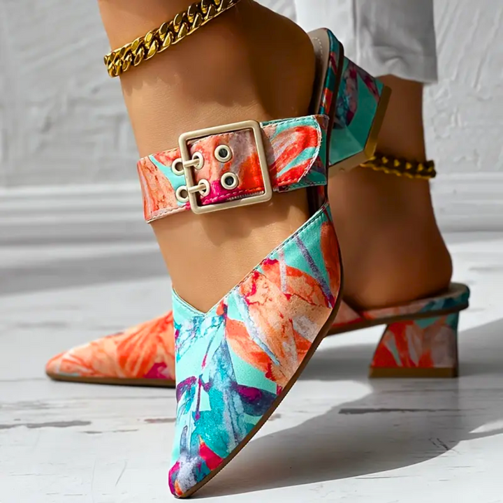 Lana | Floral Coloured Heel