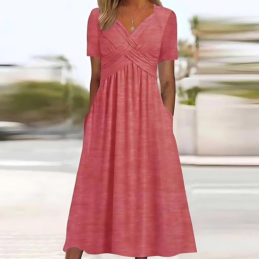 Lilly™ | Elegant midi dress with belly coverage