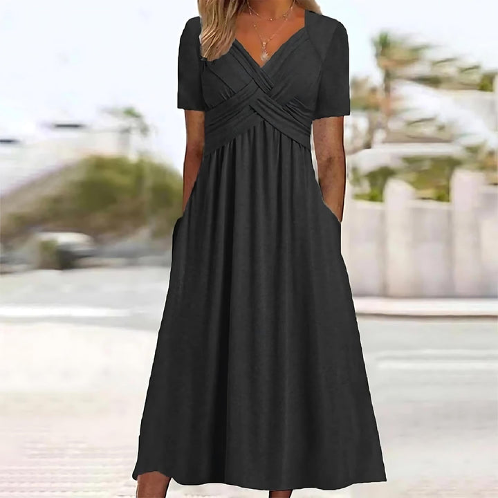 Lilly™ | Elegant midi dress with belly coverage